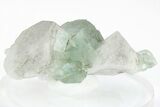 Green, Cubic Fluorite Crystals on Quartz - Inner Mongolia #216788-1